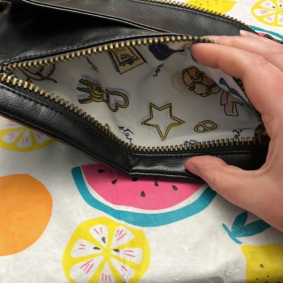 Hollywood intuition by Jayne Hersh clutch, black faux leather - Picture 3 of 9